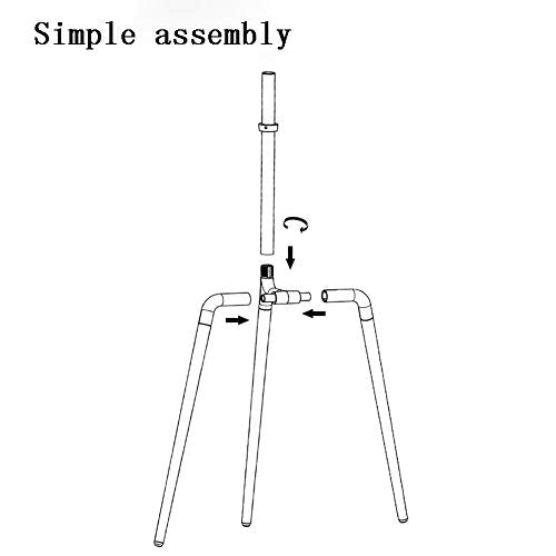 Universal Tripod TV Stand for 32-65” TVs - 900° Swivel, Height Adjustable - VESA 600x400 - Full Motion TV Rack