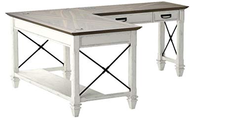 Martin Furniture Open L-Desk, White