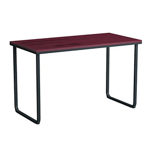 Safco Products 1943CYBL Simple Design Table Desk with Sled Base, Cherry/Black