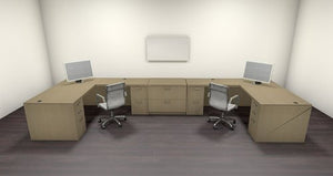 UTM Modern Executive Office Workstation Desk Set, Two Persons, CH-AMB-S70