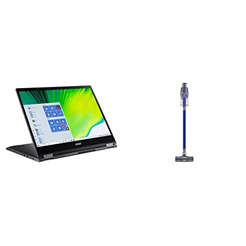 Acer Spin 5 Convertible Laptop, 13.5" 2K 2256 x 1504 IPS Touch & Shark IZ363HT Anti-Allergen Pet Power Cordless Stick Vacuum Self-Cleaning Brusholl, PowerFins, Crevice Tool, Dusting Brush, Blue