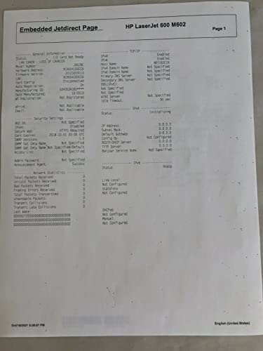 HP LaserJet Enterprise 600 Printer M602n (CE991A)