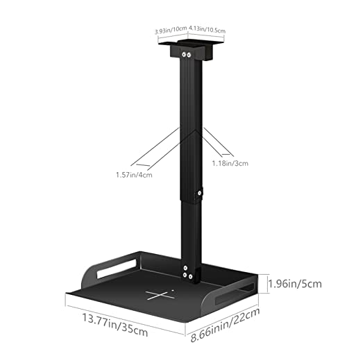 KIZQYN Universal Projector Wall Mount Bracket with Storage Tray - 91-170cm Adjustable