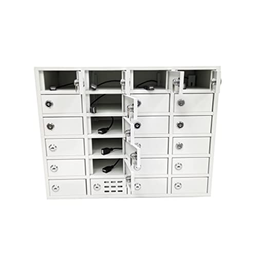 FixtureDisplays® Cellphone Locker Charging Station 23 Slot USB Security - No-Phone 15257