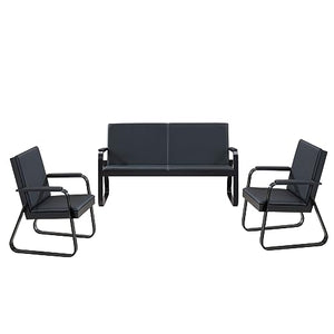 Yudannce Office Reception Guest Chair Set - PU Leather Waiting Room Chairs for Office, Bank, Airport, School, Barbershop