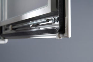 Premium Cork Bulletin Board for Outdoor Use with Locking Door 9 X (8-1/2" X 11") Silver Aluminum, Weatherproof