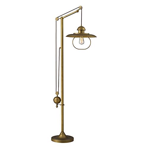 Dimond 65101-1 15 by 69-Inch Farmhouse 1-Light Floor Lamp, Antique Brass Finish