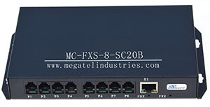 Megatel MC-FXS-8-SC20B 8 Channel POTS Phone Lines Over Fiber Converter + 1 Ethernet Port