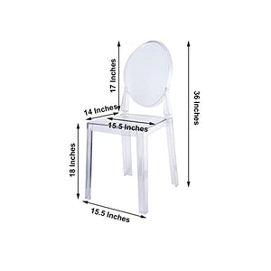 Efavormart Pack of 12 | Clear Transparent Banquet Ghost Chairs