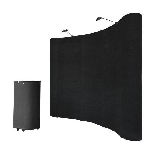 Professional 8'x8' Portable Trade Show Display Booth Pop Up w/ Case - Black