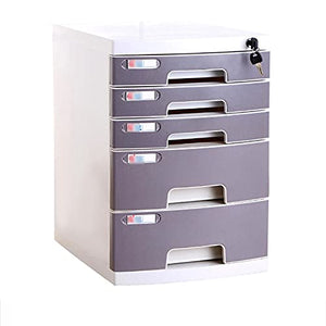 FPIGSHS Desktop Drawer Cabinet, 5 Drawer Flat File Storage Organizer