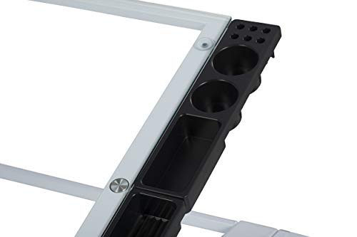 SD Studio Designs 10096 Futura Station Drafting Craft Table with Folding Shelf Top, Adjustable, White/Clear Glass