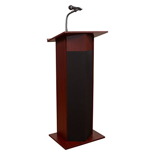 Oklahoma Sound Power Plus Floor Sound Lectern, Mahogany - 111PLS-MY, 22" x 46" x 17