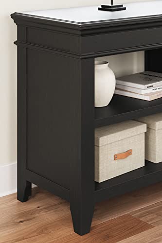 Signature Design by Ashley Beckincreek Traditional Black Credenza with Adjustable Shelves