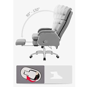 XZBXGZWY Boss Chair with Footrest and Cowhide Backrest