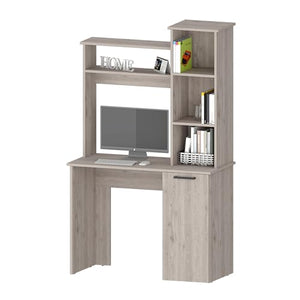 INLIFE Rumford Computer Desk with Hutch and 3-Tier Storage Shelves,591