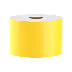 Premium Vinyl Label Tape for DuraLabel, LabelTac, VnM SignMaker, SafetyPro and Others, Yellow, 3" x 150'