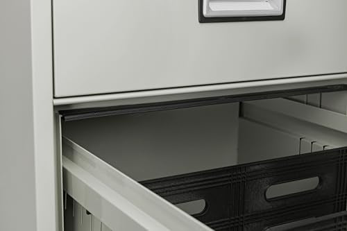 PHOENIX SAFE INTERNATIONAL LLC Vertical 2-Drawer Fireproof File Cabinet, 31 inch, Legal/Letter, Key Lock, Water Seal, Light Gray
