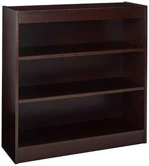Lorell 3-Shelf Panel Bookcase, 36 by 12 by 36-Inch, Mahogany