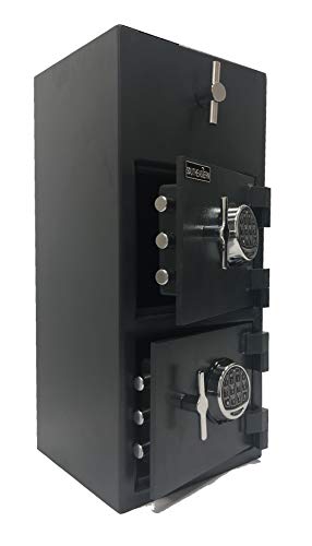 SOUTHEASTERN Double Door Cash Drop Depository Safe with Quick Digital Lock & Backup Keys