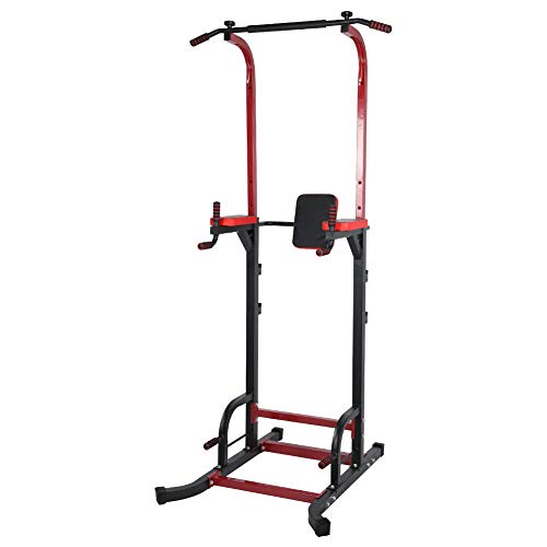 Power Tower Dip Station Pull Up Bar Adjustable Multi-Function Home Gym Fitness Equipment for Strength Training Workout Equipment, 330LBS