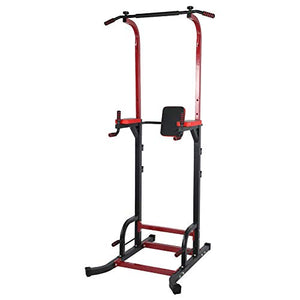 Zerone Power Tower Dip Station Pull Up Bar, Steel Horizontal Bar Pull‑up Trainer for Home Gym Strength Training Fitness Equipment 150 kg