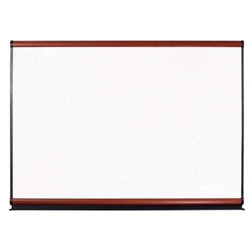Quartet Connectable Modular Board System, 6 x 4 Feet, Magnetic Porcelain and Mahogany Frame Kit (MB06P2)