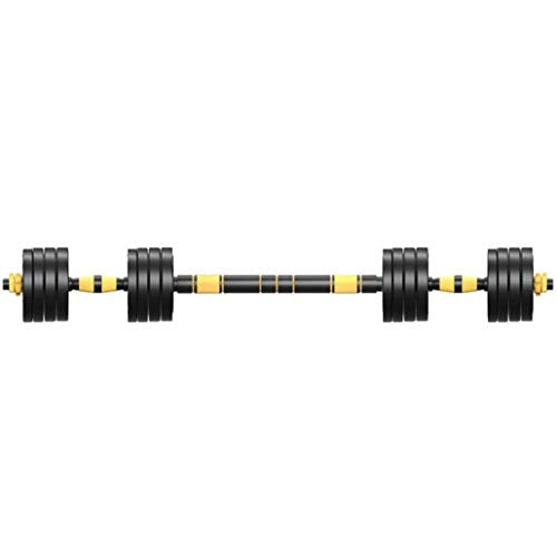 AT-X Adjustable Dumbbell Pair, Dumbbell Combination Environmental Dumbbell Barbell with Bar for Adults Home Fitness Equipment, Strength Training, Weights Dumbbells Set (Yellow) (88 LB)
