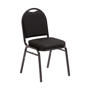 Norwood Commercial Furniture 250 Series Upholstered Stacking Chairs, Set of 3, Black