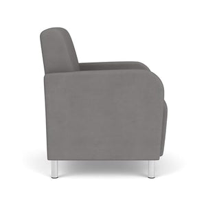 Lesro Siena Polyurethane Lounge Reception Guest Chair in Gray