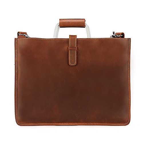 FXZMJN Handmade Men's Handbag Retro Business Horizontal One Shoulder Diagonal Bag Briefcase Computer Bag (Color : B, Size : 37 * 28cm)