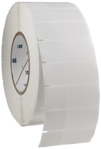 Brady THT-18-483-3 3" Width x 1" Height, B-483 Ultra Aggressive Polyester, Gloss Finish White Thermal Transfer Printable Label (3000 per Roll)
