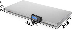 AHCHLG 1100lbs 43.3x21.6inch Veterinary Dog Scale with Stainless Steel Platform Digital Livestock Scale Heavy Duty Large Pet Vet Scale Electronic Postal Shipping Scale