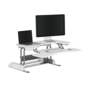 VariDesk Pro Plus 36 by Vari – Dual Monitor Standing Desk Converter – Work or Home Office Sit to Stand Desk – 11 Height Adjustable Settings with Spring Loaded Lift – No Assembly Required