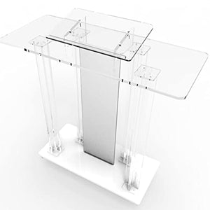 JOuan Acrylic Church Podium Stand with Casters