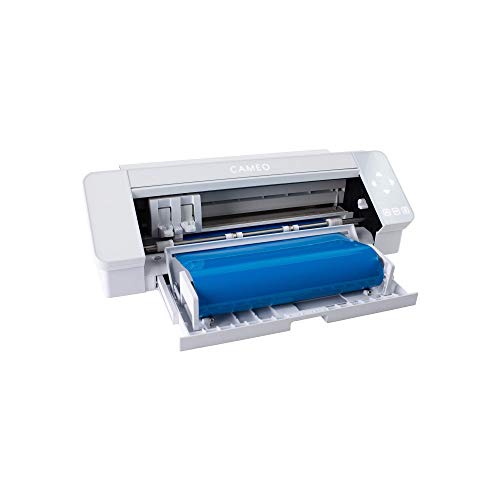 Silhouette White Cameo 4 Starter Bundle with 26 Oracal Vinyl Sheets, Transfer Paper, Class, Guides and 24 Sketch Pens