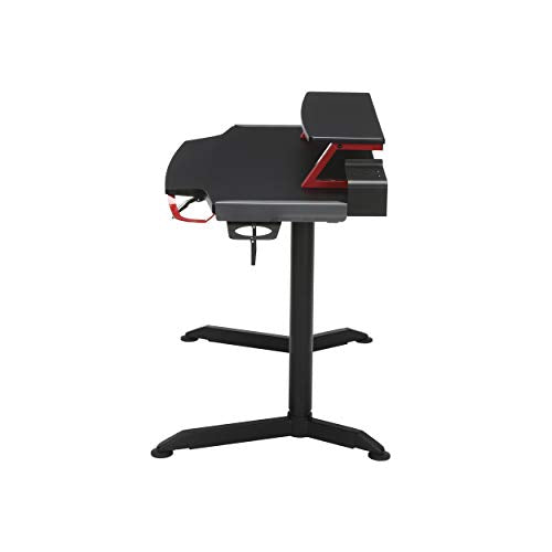 RESPAWN 3000 Gaming Computer Desk - Ergonomic Height Adjustable Gaming Desk, in Red (RSP-3000-RED)