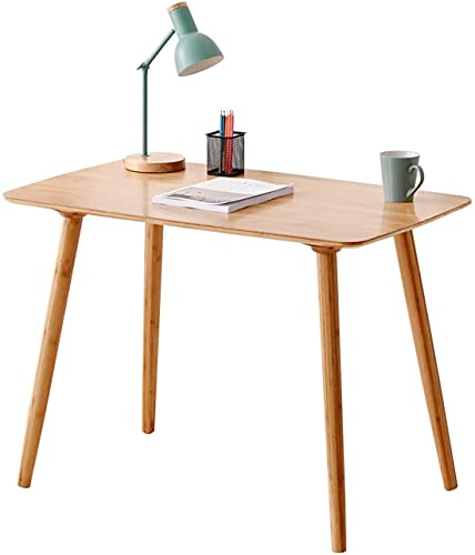 LQ Shelf Computer Desk, Easier and Modern Bamboo Home Office Desk, Office-Desk Workstation for Office/Study/Bedroom, Easy to Assemble Coffee Table (Size : 80×60×71cm)