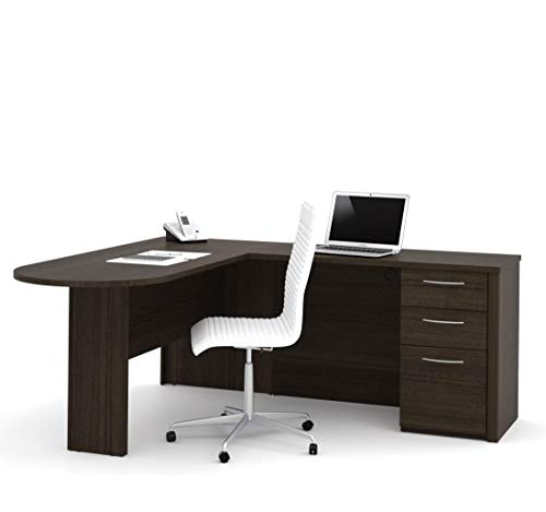 Bestar L-Shaped Desk with Pedestal - Embassy