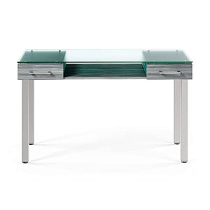 Union & Scale Un56948 Prestige 47 Glass Writing Desk, Gray (Un56948)