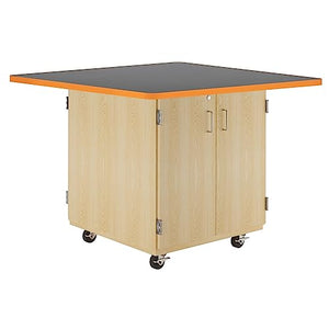 Diversified Woodcrafts Mobile Collaboration School Workstation, 48" x 48", Charcoal