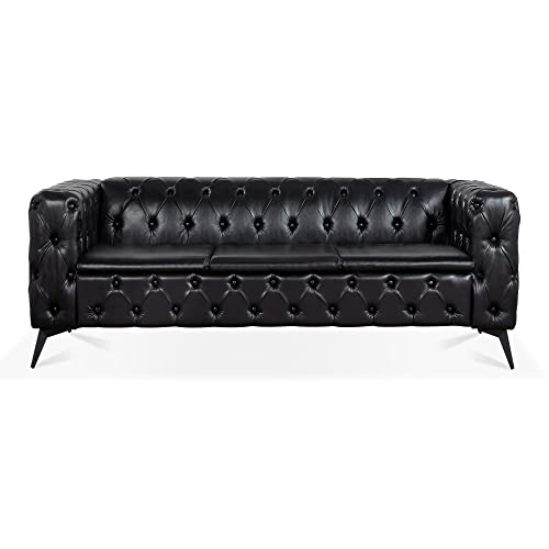 Generic 84.06 Inch Traditional Square Arm 3 Seater Sofa