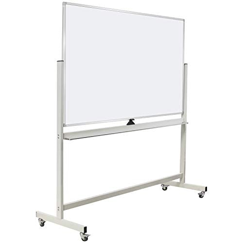 60"x40" Mobile Whiteboard Double-Sided Magnetic Large Dry Erase White Board with Rolling Stand for Offices, Home & School
