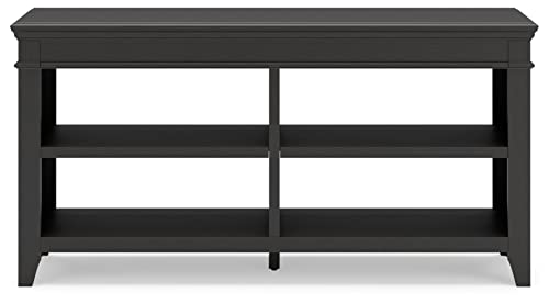 Signature Design by Ashley Beckincreek Traditional Black Credenza with Adjustable Shelves