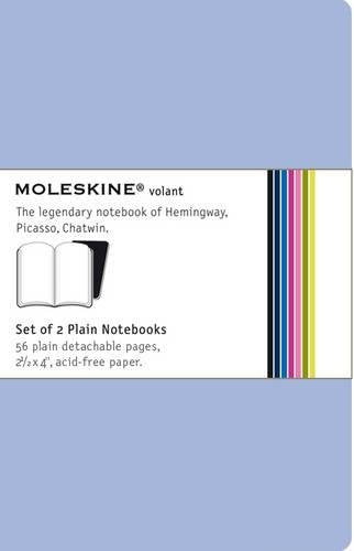 Moleskine Volant Notebook (Set of 2), Extra Small, Plain, Antwerp Blue, Prussian Blue, Soft Cover (2.5 x 4)