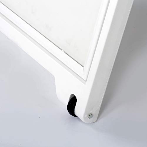 M&T Displays Street SignPro with Lens Protective Cover, 24x36 Inch Poster White Double Sided Sandwich Board Folding A-Frame Sidewalk Curb Sign Portable Menu Display for Restaurant Cafe (2 Pack)