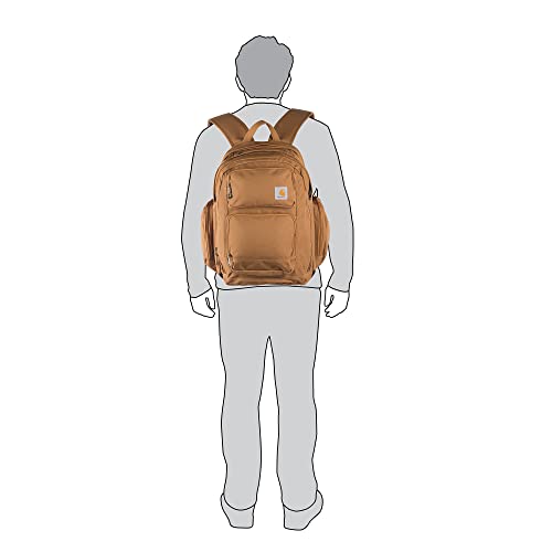 Carhartt Force Pro Backpack 17-Inch Laptop Sleeve and Portable Charger Compartment, Brown, One Size