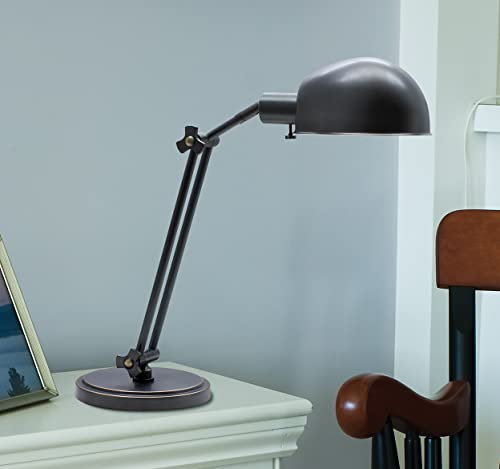 House of Troy Adjustable Desk Lamp, Antique Brass Finish, 24" x 8" x 16.25