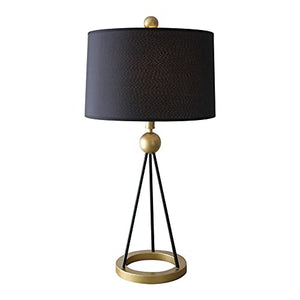 MCCONS Art Deco Luxury Desk Lamp 35cm Width (Warm White, Black)