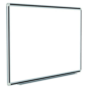 Ghent 4" x 10" Deco Aurora Aluminum Frame Porcelain Magnetic Whiteboard, Black Trim (DFMBK410)